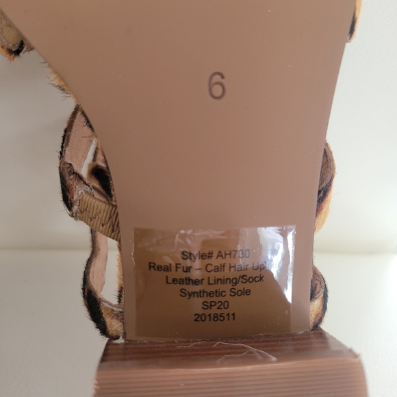 Madewell The Lori Sandal in Leopard Calf Hair Size 6 NEW AH730 - Picture 13 of 15
